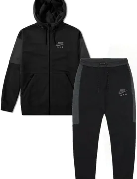 Air Mens Fleece Tracksuit Full Set In Black - Size Small - Nike - FashionsVida