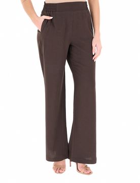 Pantalone Wide Leg MARRONE 50
