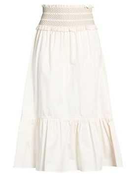 Falda midi Mujer Marfil 34,36,38 Mujer