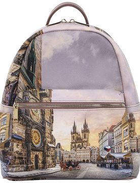 Zaino da donna backpack ASTRO CLOCK chiusura zip doppia tasche cipria