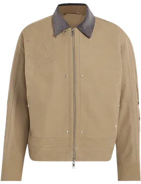 Premium Essentials Bomber Jacket Men Jackets - Beige - Size L - Cotton Jersey - Beige - Size: Large - Adidas - FashionsVida