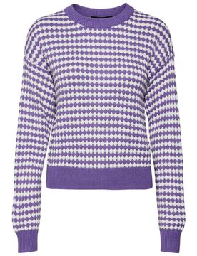 Pullover bianco viola Galbi 10291149