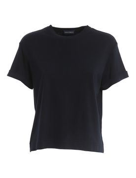 T-shirt con maniche risvoltate