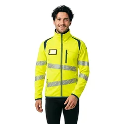 Sweat-shirt à Zip Accelerate Safe 19103 Hi-Vis Yellow / Dark Petroleum XL