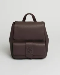 Zaino Exchange color moro in similpelle con tasca esterna e chiusura con patta