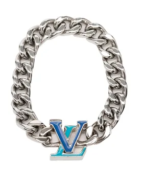 Stainless Steel Enamel LV Chain Bracelet M - Louis Vuitton - FashionsVida