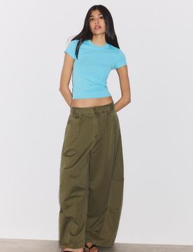 Basic-T-Shirt mit Rundausschnitt Türkis L