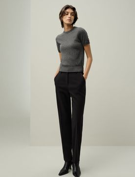 Pantaloni Donna Seta-Lana Slim Fit 44 | Traspiranti Eleganti Resistenti alle Pieghe