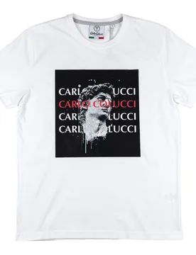 T-Shirt Art Gallery Design - T-Shirt-kurzarm - weiß - Herren - Size: L - Carlo colucci - FashionsVida