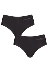 Women's 2 Pack Zero Feel Seamfree Hipster Knickers Black Extra Small - Black - Size: Extra Small