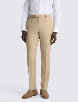 Tailored Fit Stretch Suit Trousers Camel male - MOSS - FashionsVida