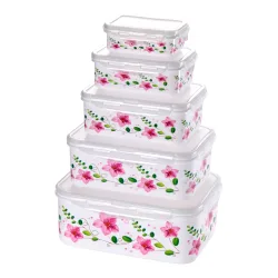 Klickdosen-Set "Clematis", 10-teilig mehrfarbig