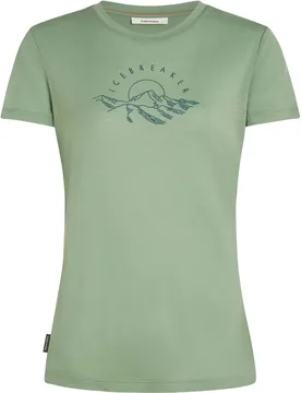 Merino 150 Tech Lite Sunrise Summit Damen T-Shirt, blau XL - Icebreaker - FashionsVida