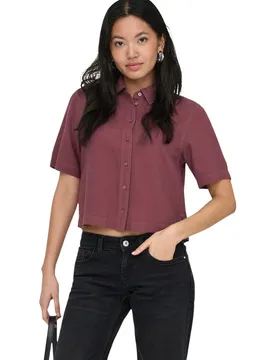 Only Damen Hemd Bordeaux 513009