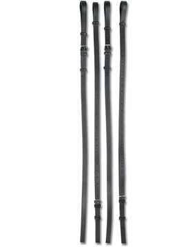Longierschlaufzügel Leder, zweiteilig, schwarz
