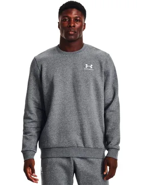 Sweat-shirt Essential Fleece Pitch Gray Medium Heather / White 2XL - Under armour - FashionsVida