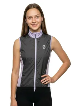 Gilet Gravel Warm Merino Heather Purple / Black
