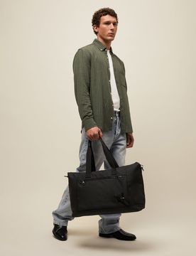 Icaro nylon weekend bag with removable shoulder strap