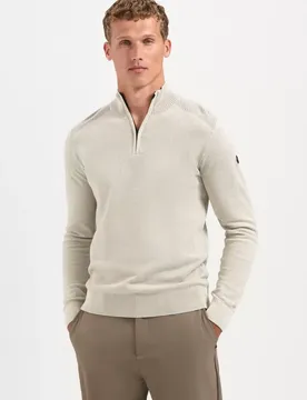 Pullover Half Zip Plated Structure male