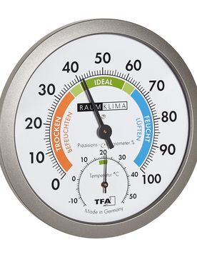 Analoges Thermo-Hygrometer weiss