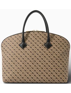 Borsa bowling Millerighe Donna Moka in Tessuto spalmato