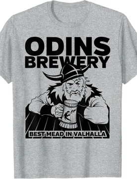 Odins Brewery Valhalla Nordic Warrior Drinker T-Shirt 100% Cotton O-Neck Short Sleeve Summer Casual Mens T-shirt Streetwear - Aliexpress - FashionsVida