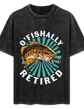 Ofishally-Retired-Retired-Fishing T-Shirt Independence Day Short Sleeve T-Shirt - Aliexpress - FashionsVida