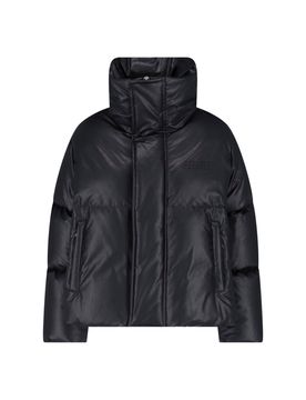 Women's Puffer Jacket with Duck Down Padding and Viscose Lining