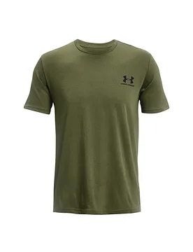 T-shirt verde leggera in misto cotone ad asciugatura rapida M Sportstyle LC SS M - Under armour - FashionsVida