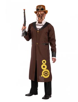 Steampunk-Mantel Steampunk-Kostüm für Herren braun - male