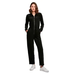 Tuta A Maniche Lunghe Velvet Rib Boiler Black XL