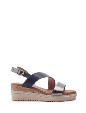 Women's 'Joani' Porvair Wedges Sandal in Blue Size: 7 - Blue - Size: 7 - Moda in Pelle - FashionsVida