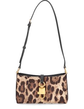 Leopard-print Lock Shoulder Bag