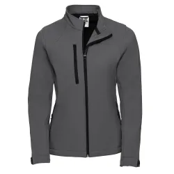 Womens/ladies Soft Shell Jacket (Titanium) - Silver - Size 3xl