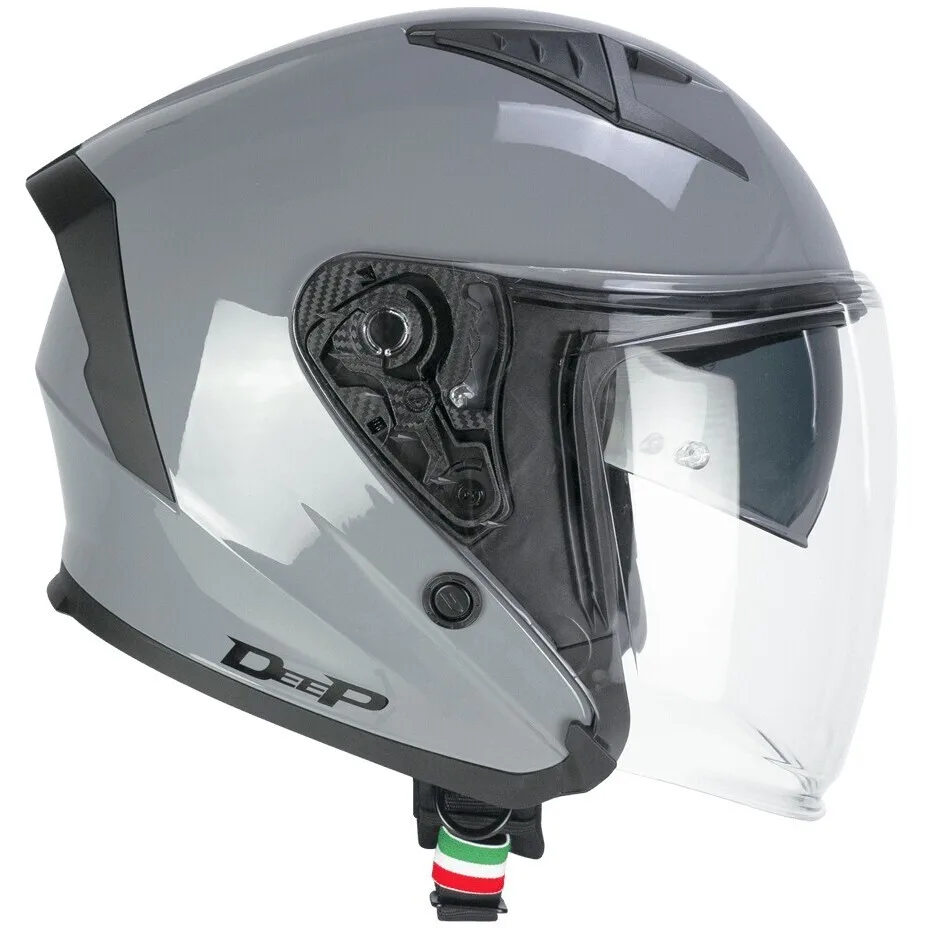 Casco Moto Jet 127A DEEP MONO Grigio taglia S - Cgm - FashionsVida