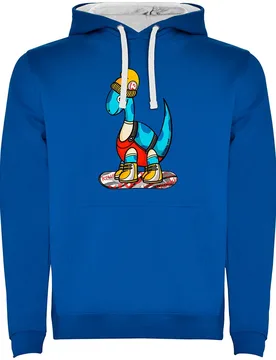 Sweat à Capuche Dino Snow Royal Blue M Homme - Kruskis - FashionsVida