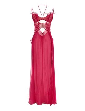 Vestito con volant e Vestito con ritagli
