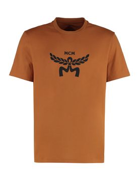 Mcm Cotton Ribbed Neck T-shirt