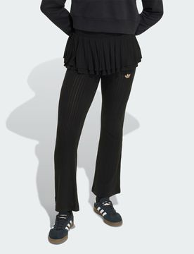 LEGGINGS SLIM IN MAGLIA CON VOLANT 14-15A Black