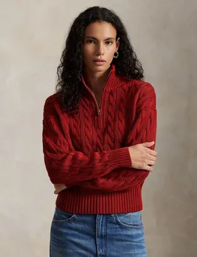 Jersey de mujer de algodón en punto de ochos - Polo Ralph Lauren - FashionsVida