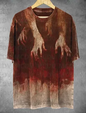Unisex Ghost Hand Dark Horror Gothic Halloween Art Print T-shirt Summer Tops - Aliexpress - FashionsVida