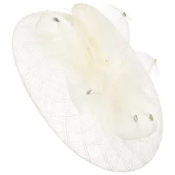 Crynol Fascinator with Feathers by - white - Damen - Size: One Size