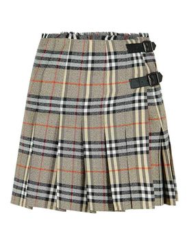 Burberry Mini kilt di lana grigia