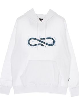 Felpa Cappuccio Uomo Logo Water Hoodie White