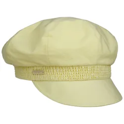 Uni Chambray Newsboy Cap by - pastel yellow - Damen - Size: One Size