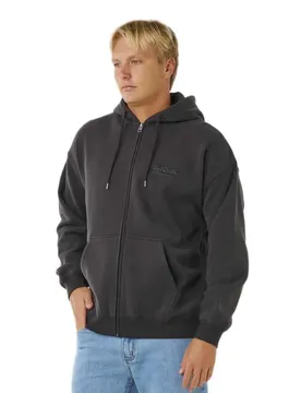 Sweat-shirt à Zip Surf Puff Washed Black M