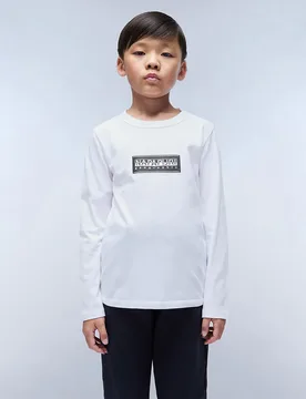 T-shirt à Manches Longues Chamois Bright White 16 Années Garçon,Fille - Napapijri - FashionsVida