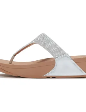Sandali Lulu Crystal Embellished Toe Post Steeled Silver EU 40 - Fitflop - FashionsVida