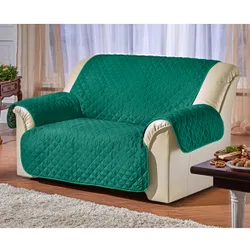 Sofaüberwurf 3-Sitzer grün 188 x 280 cm