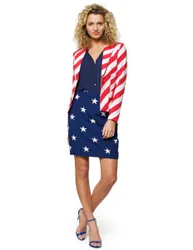 Suits Damenanzug USA blau-weiss-rot